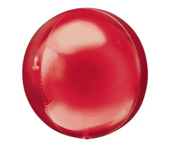 Rød kuglerund folieballon