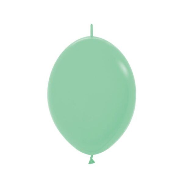 Mint grøn links ballon, 15 cm.