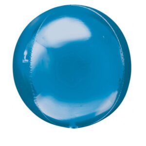 Kuglerund folieballon i blå