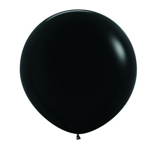 Kæmpe sort ballon, 91 cm.